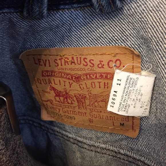 VINTAGE Levi’s Denim Trucker Jean Jacket Men’s M - Picture 7 of 9